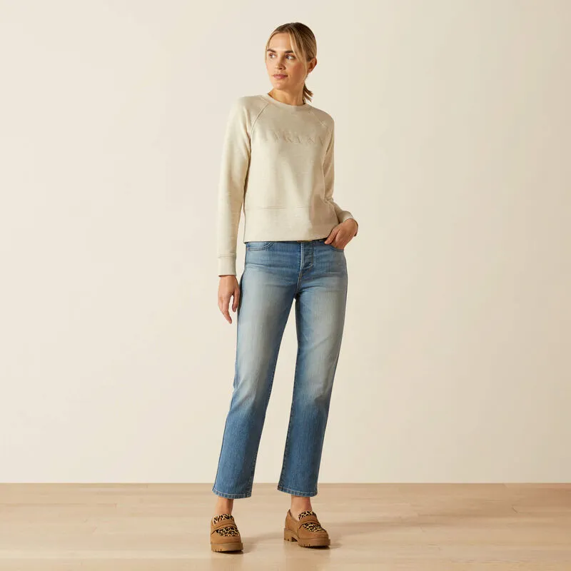 Ariat Martine Sweatshirt Ladies in Pelican Heather-2
