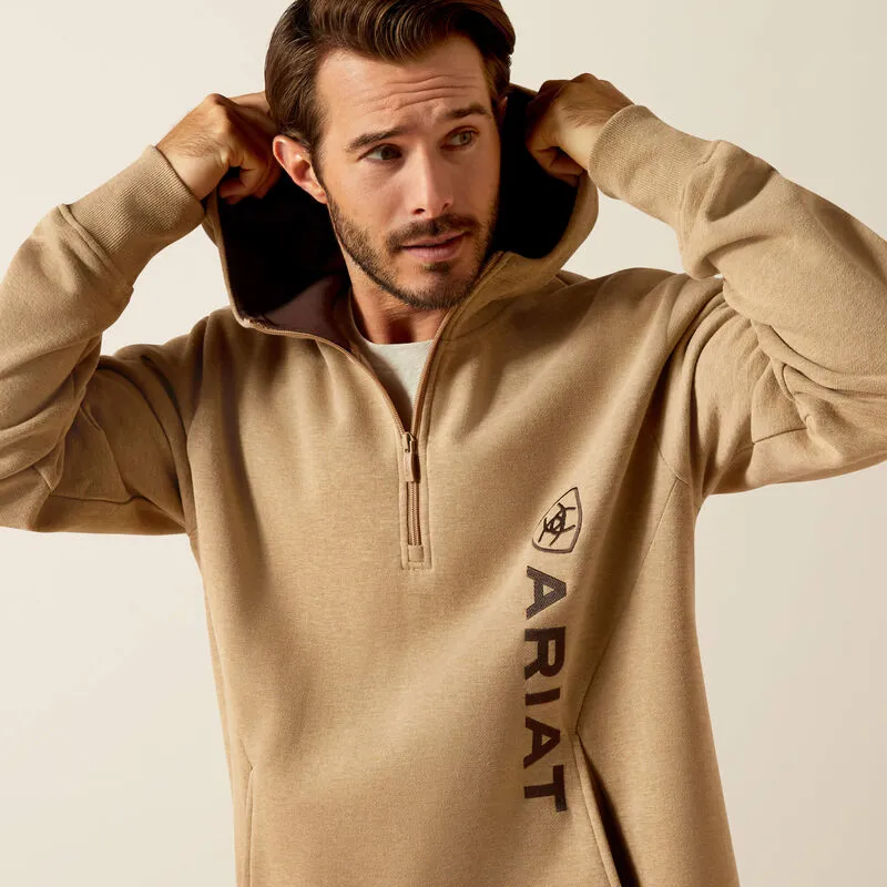 Ariat Rabere 2.0 Hoodie Mens in Tigers Eye Heather-1