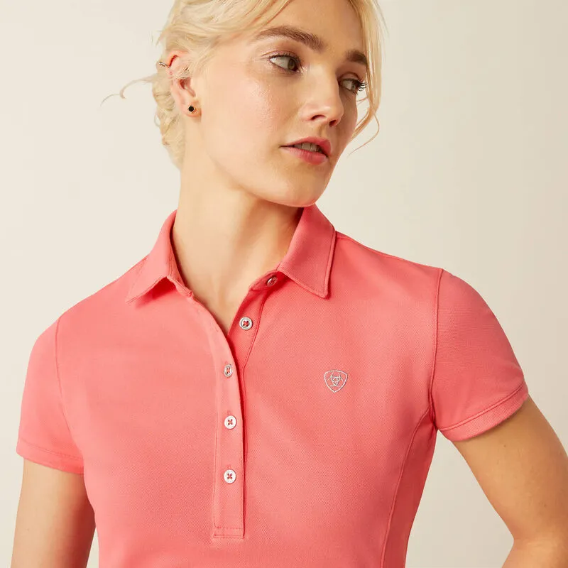Ariat Prix 3.0 Polo Shirt Ladies in Coral Paradise-1
