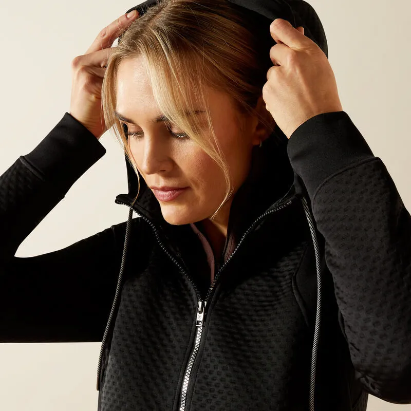 Ariat Radiance Full Zip Hoodie Ladies in Black-3