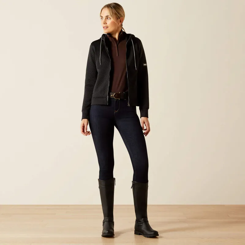 Ariat Radiance Full Zip Hoodie Ladies in Black-1