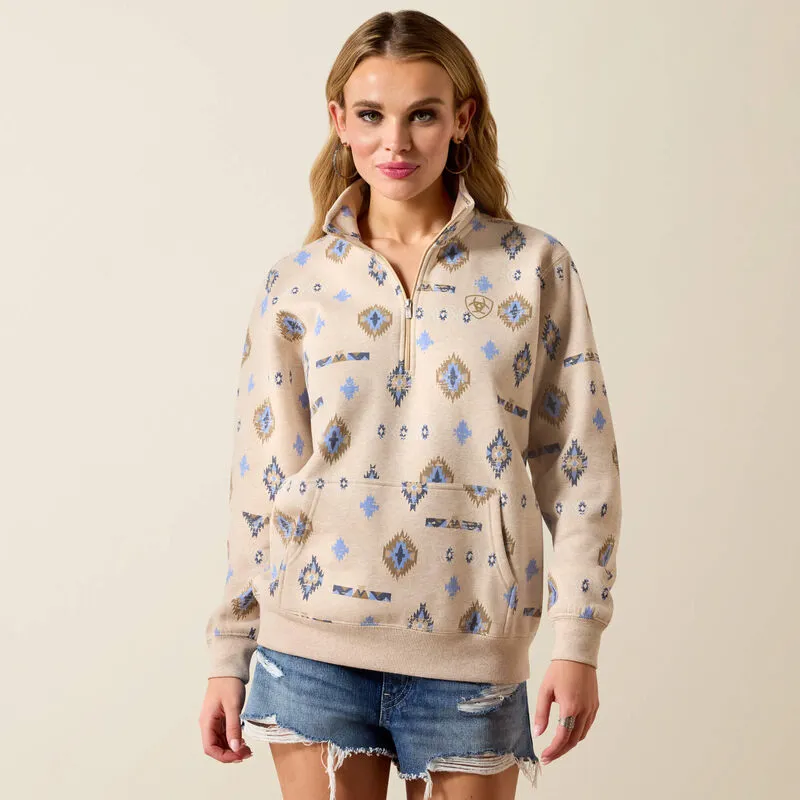 Ariat Sapphire Sweatshirt Ladies in Oatmeal Heather