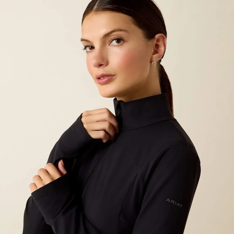 Ariat SolVeil Full Zip Sweatshirt Ladies in Black-2