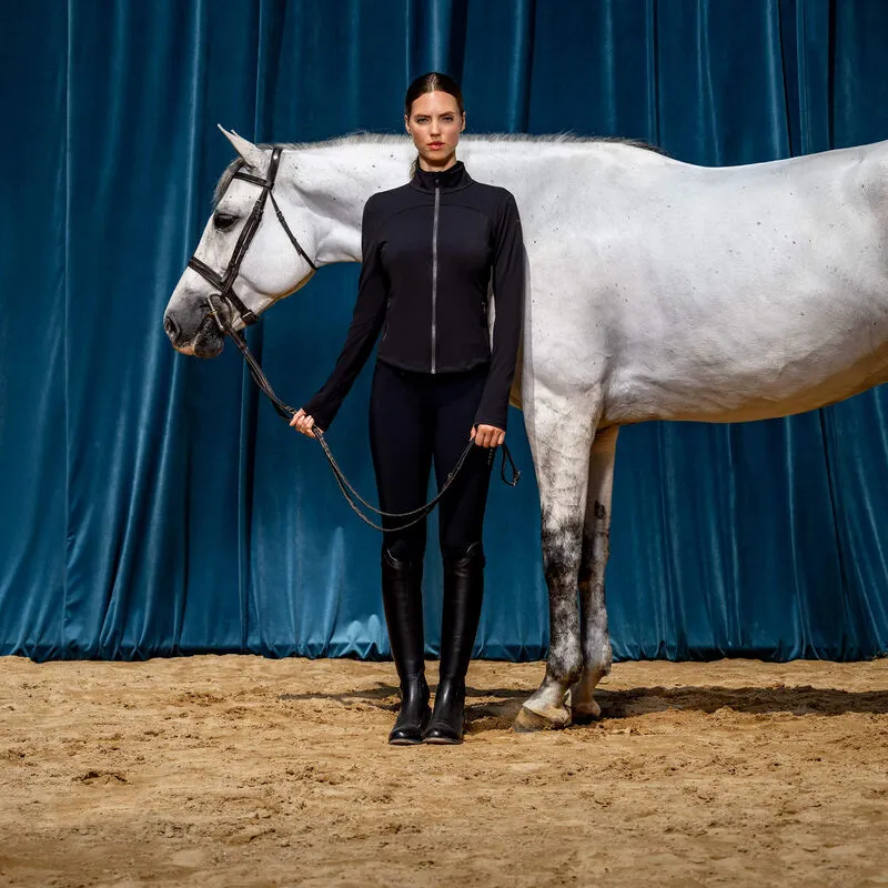 Ariat SolVeil Full Zip Sweatshirt Ladies in Black-5