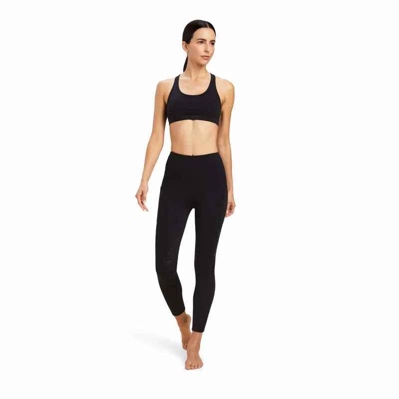 Ariat Venture Thermal Half Grip Tights Ladies in Black-3