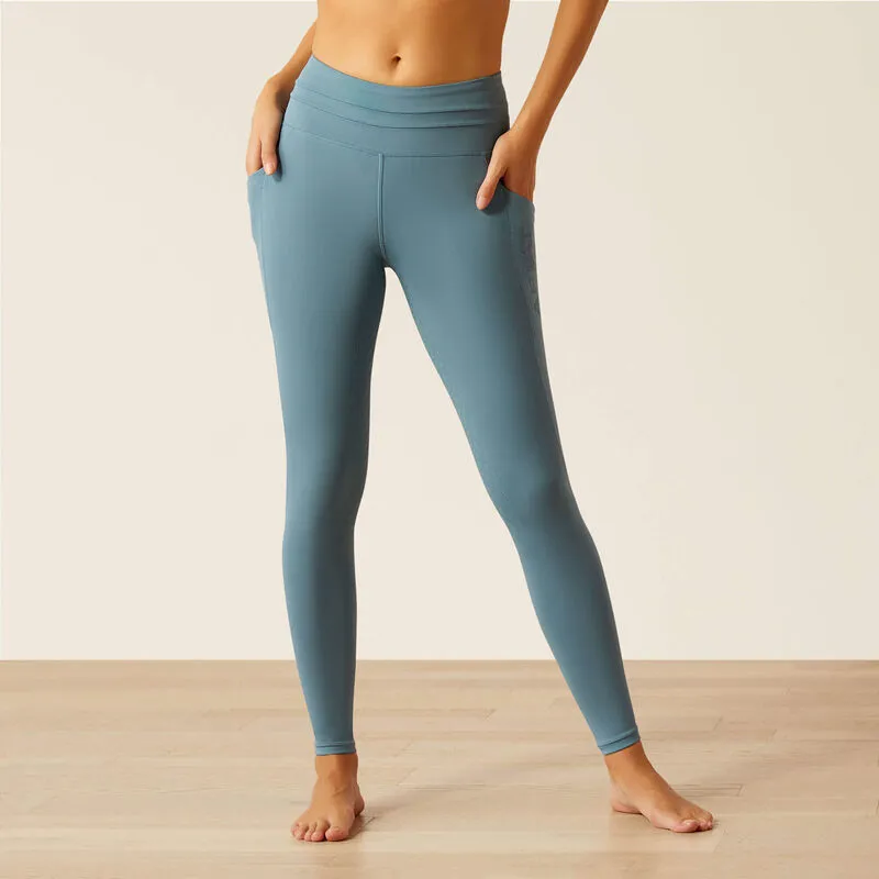 Ariat Eos 2.0 Full Seat Riding Tights Ladies in Bluestone