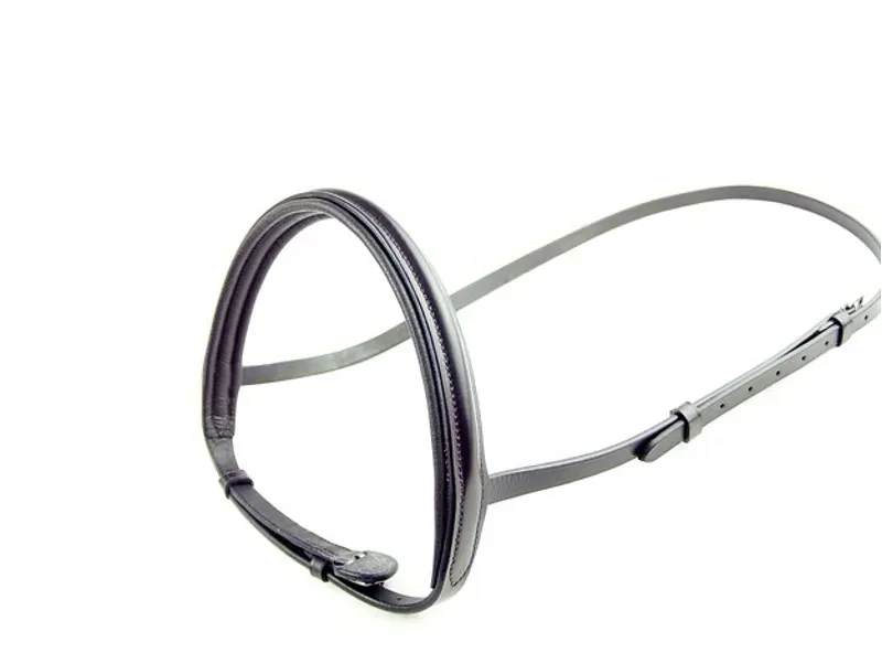 Ascot by Dever Padded Show Noseband in Brown-3