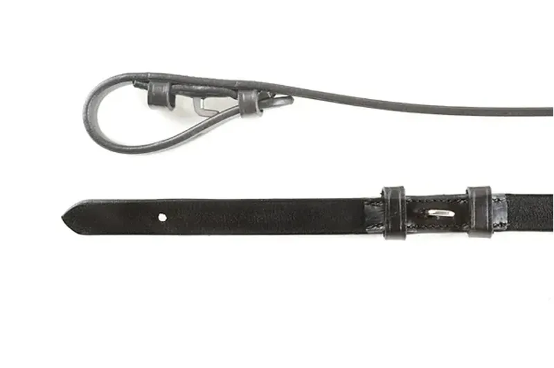 Ascot by Dever Rubber Grip Reins in Black-3