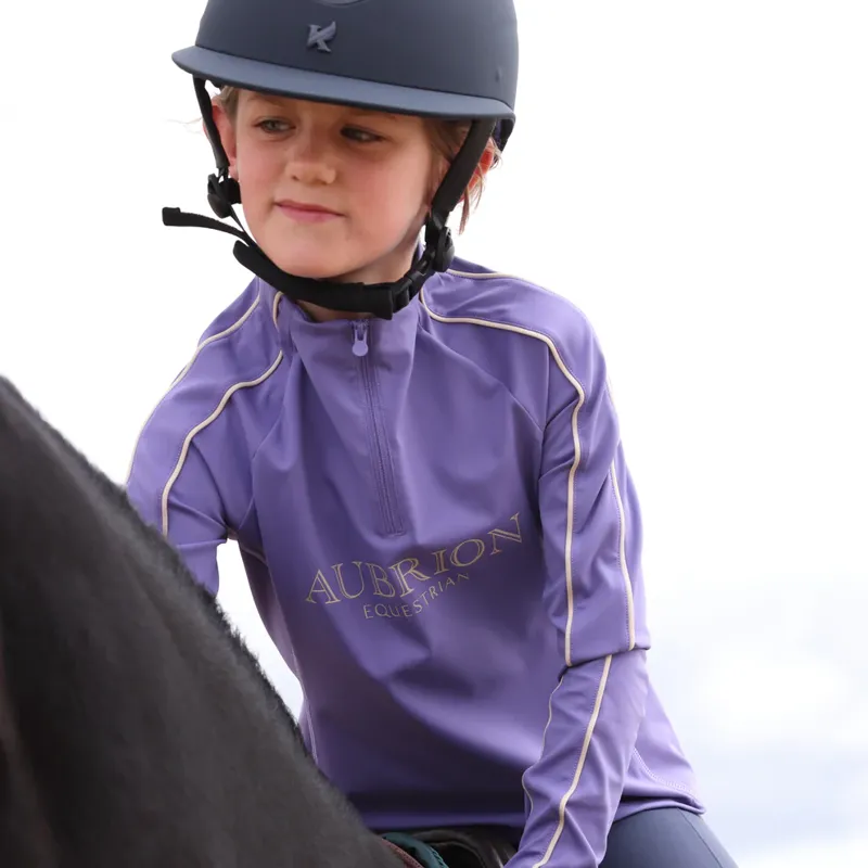 Aubrion Equestrian Base Layer Juniors in Heather