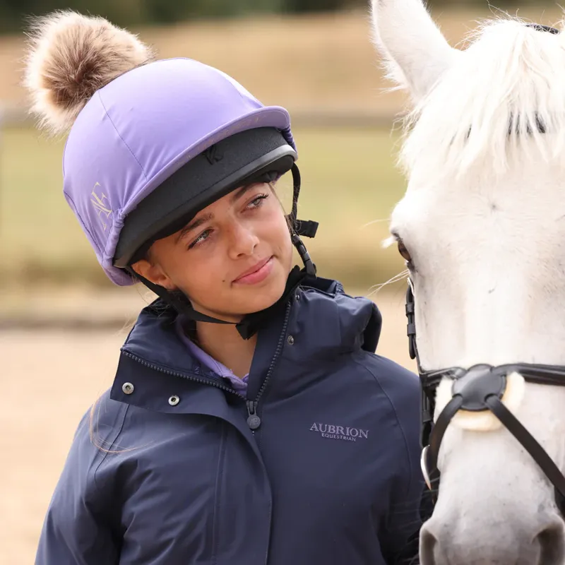 Aubrion Equestrian Hat Silk in Heather-7
