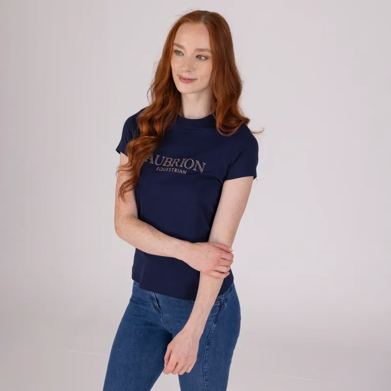 Aubrion Equestrian T-Shirt Ladies in Midnight-3