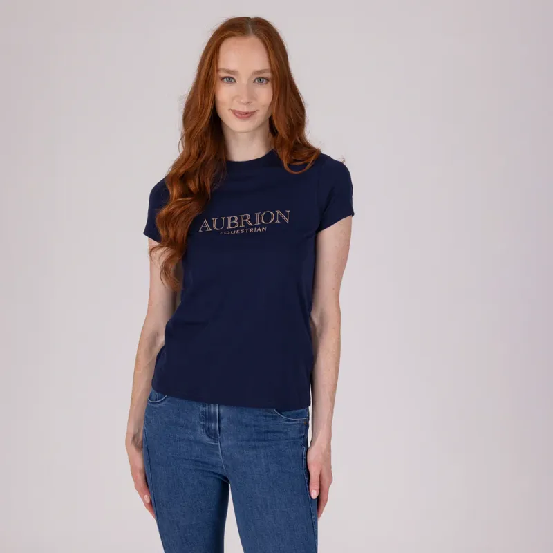 Aubrion Equestrian T-Shirt Ladies in Midnight-4