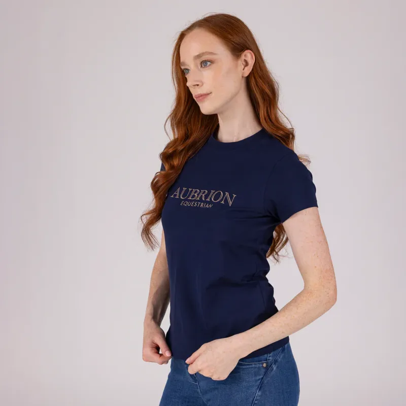 Aubrion Equestrian T-Shirt Ladies in Midnight-5