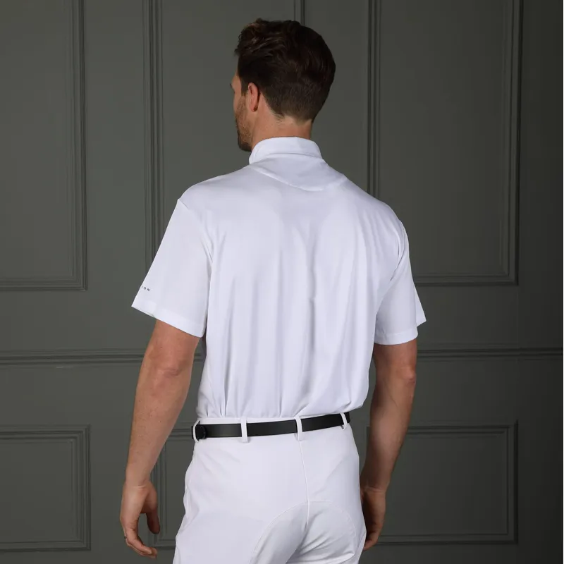 Aubrion Short Sleeve Tie Shirt Mens in White-1