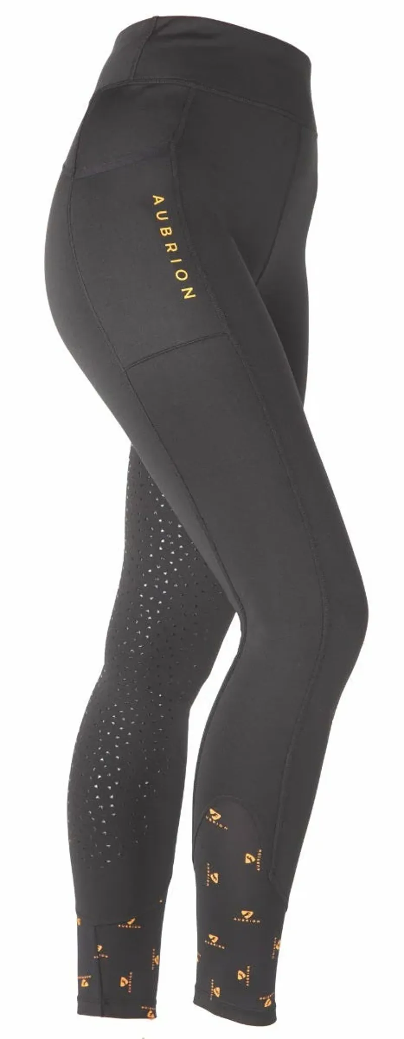 Aubrion Porter Winter Riding Tights Ladies in Black