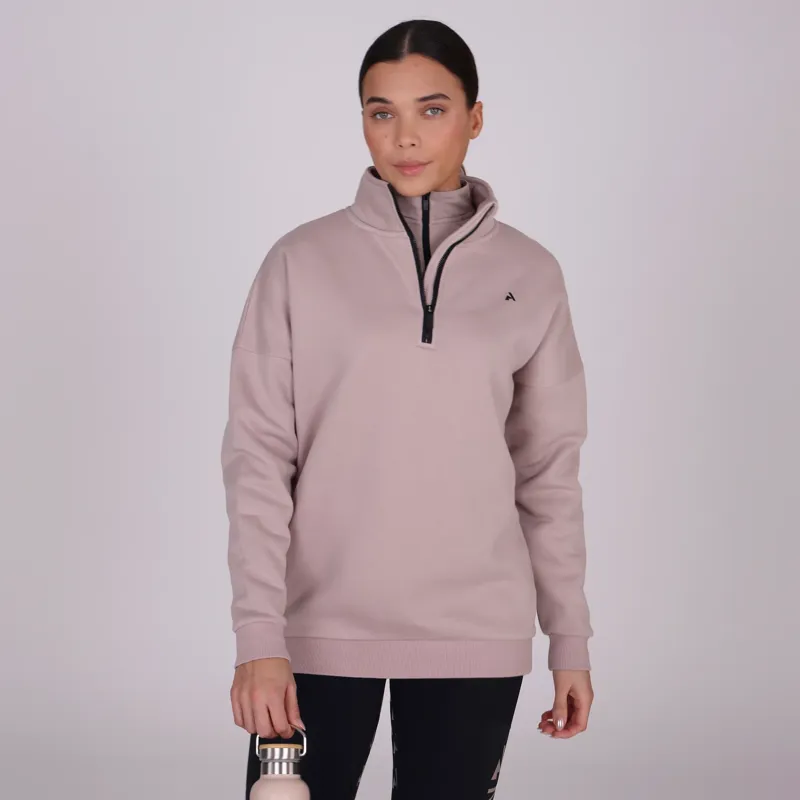Aubrion React Half Zip Sweatshirt Ladies in Sand