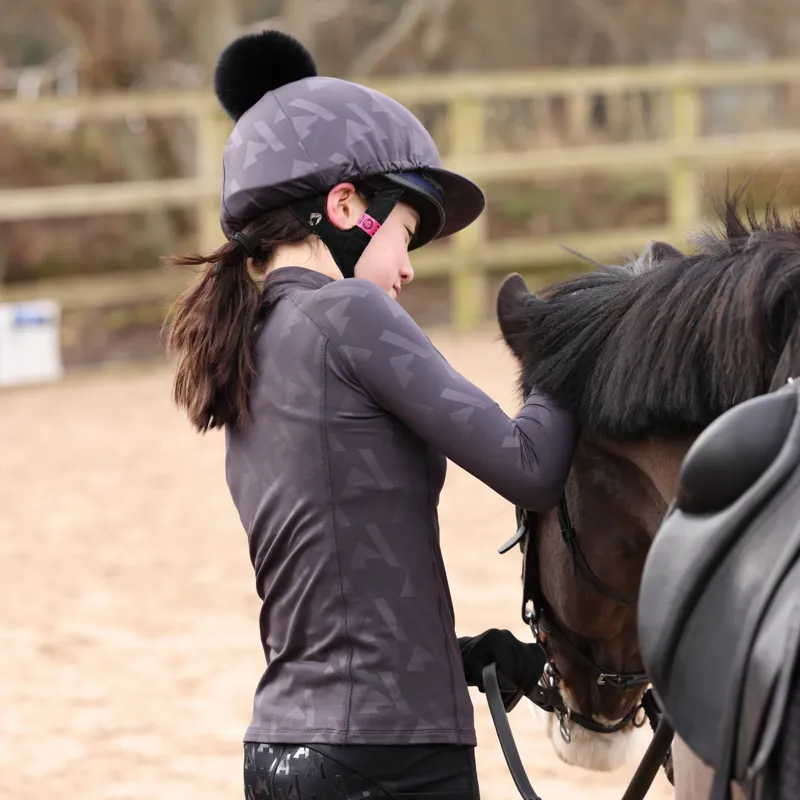 Aubrion React Winter Base Layer Juniors in Shadow-3