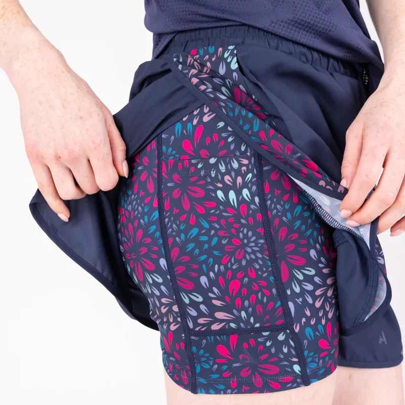 Aubrion React Shorts Ladies in Midnight and Petal-3