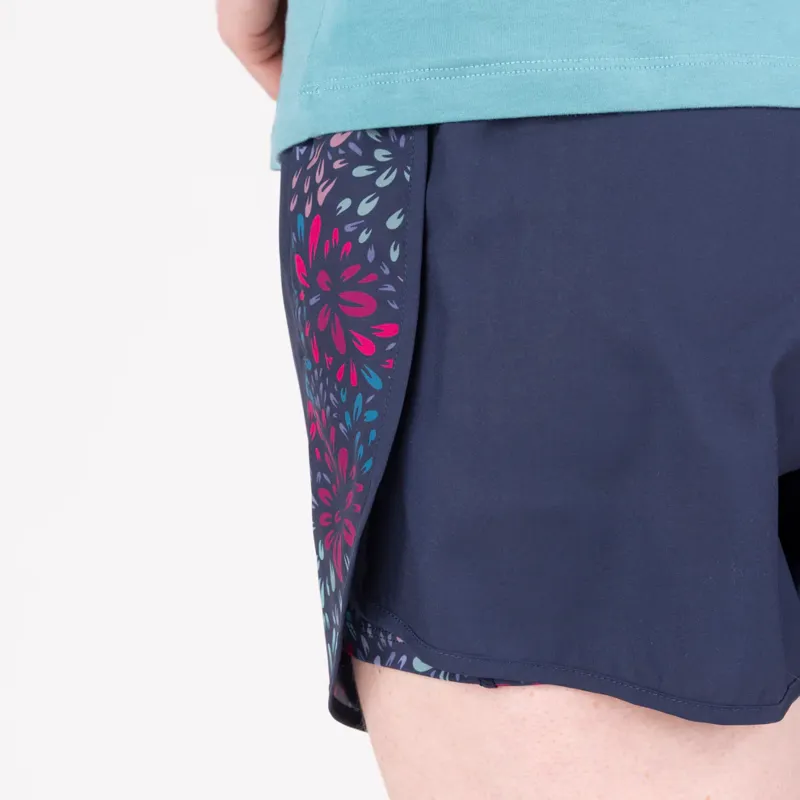 Aubrion React Shorts Ladies in Midnight and Petal-7