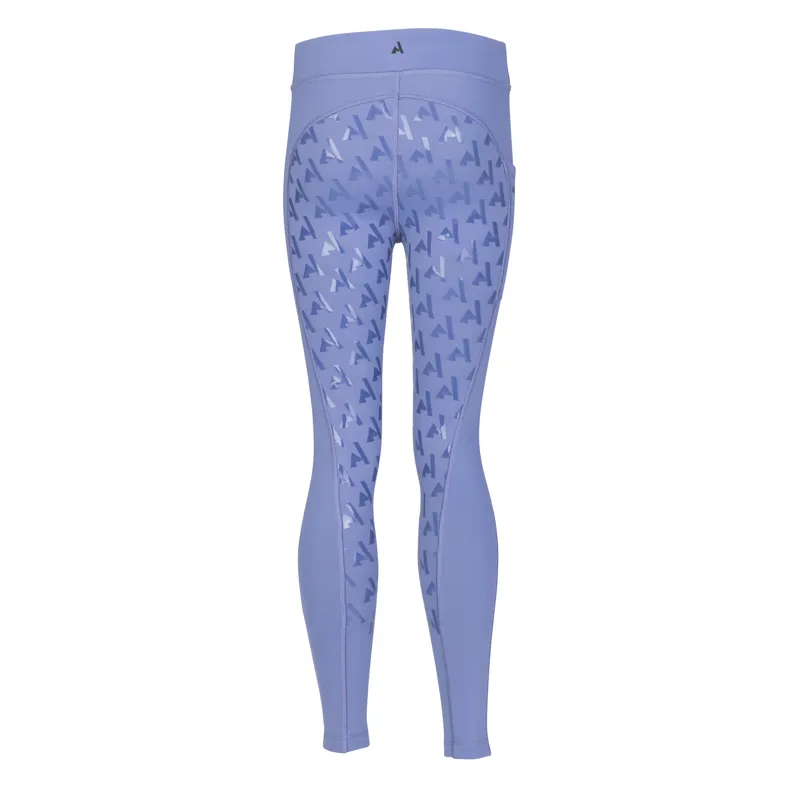 Aubrion React Winter Riding Tights Juniors in Sky-4