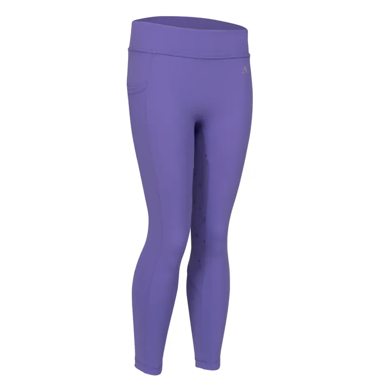 Aubrion Equestrian Riding Tights Young Rider in Heather