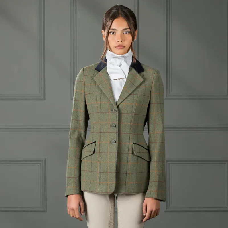 Aubrion Saratoga Jacket Ladies in Red Yellow and Blue Check-3