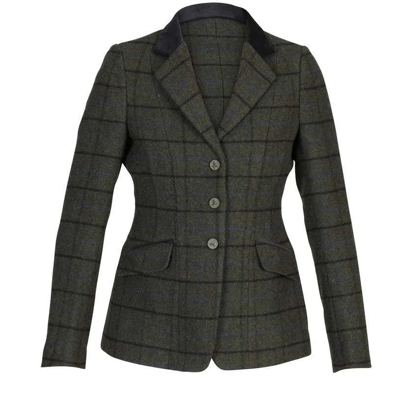 Aubrion Saratoga Jacket Ladies in Dark Green Check