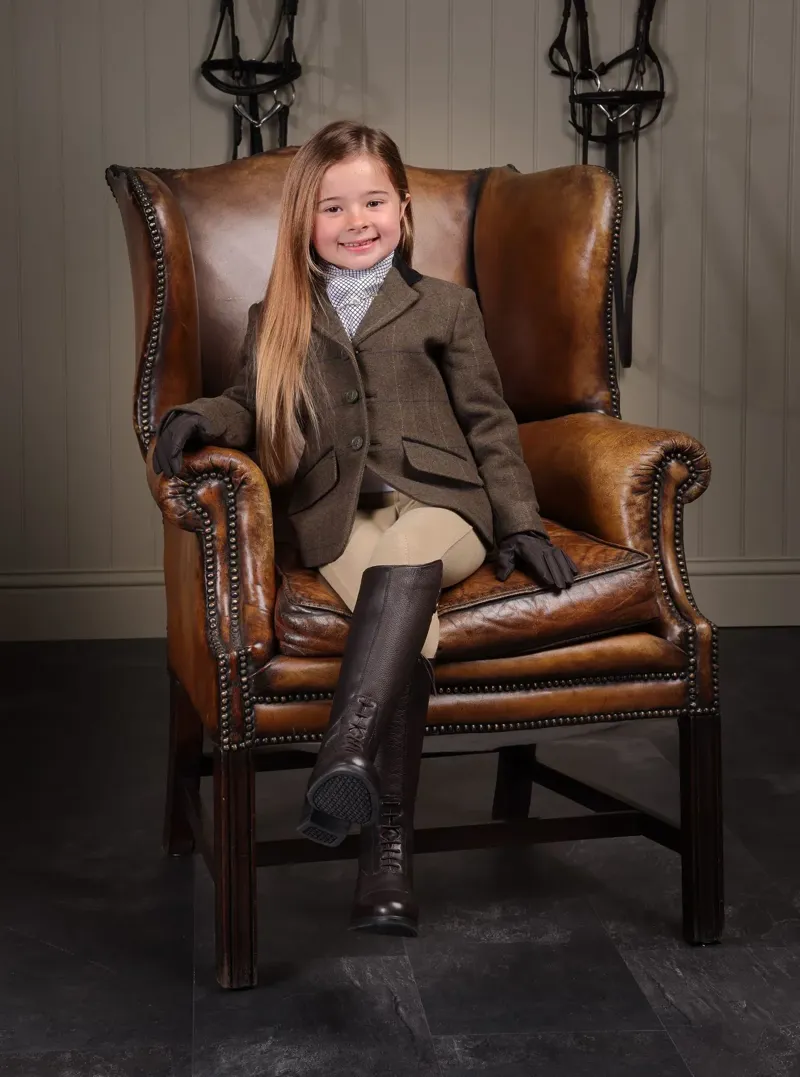 Aubrion Saratoga Jacket Childs in Green Check-4