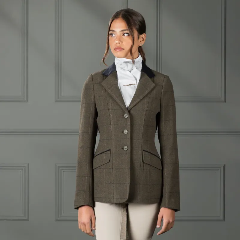 Aubrion Saratoga Jacket Ladies in Green Check-3
