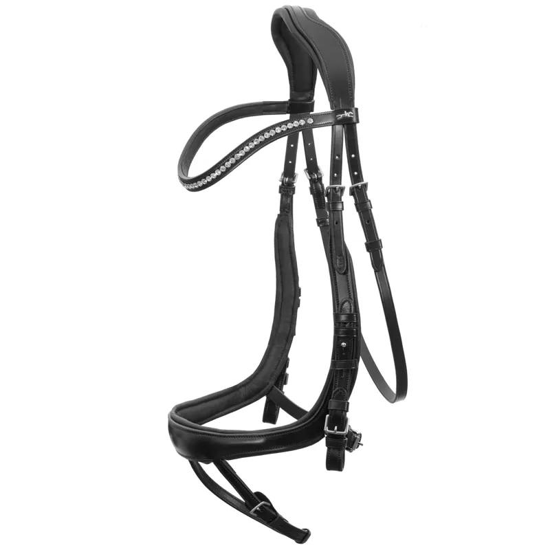 Schockemohle Equitus Beta Anatomical Special Bridle in Black-2