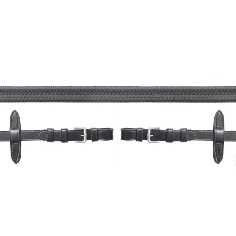 Schockemohle Neo Rubber Reins with Buckles in Black