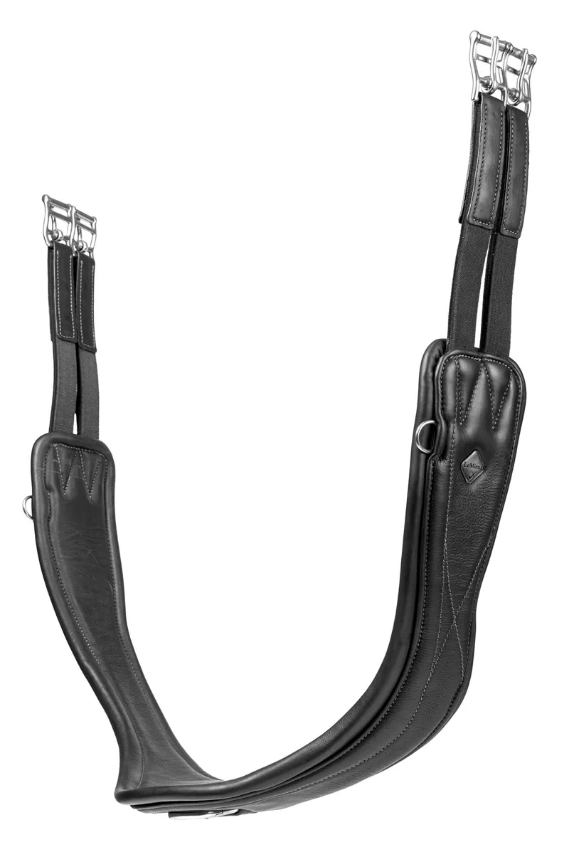 LeMieux Gel Tek Anatomic Curve Jumping Girth in Black-2