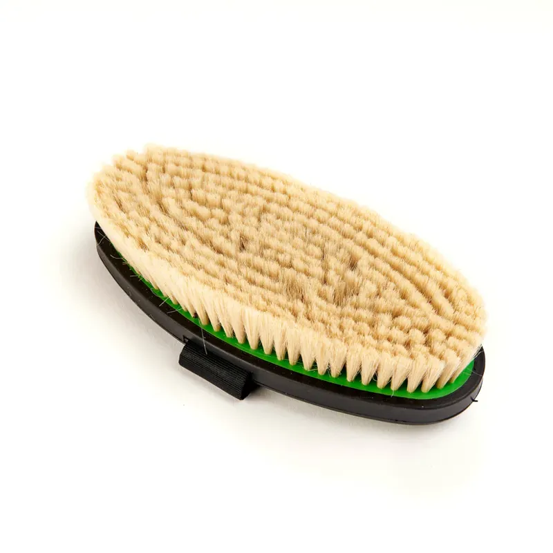 Shires EZI-GROOM Goats Hair Body Brush in Lime - WEB EXCLUSIVE-1