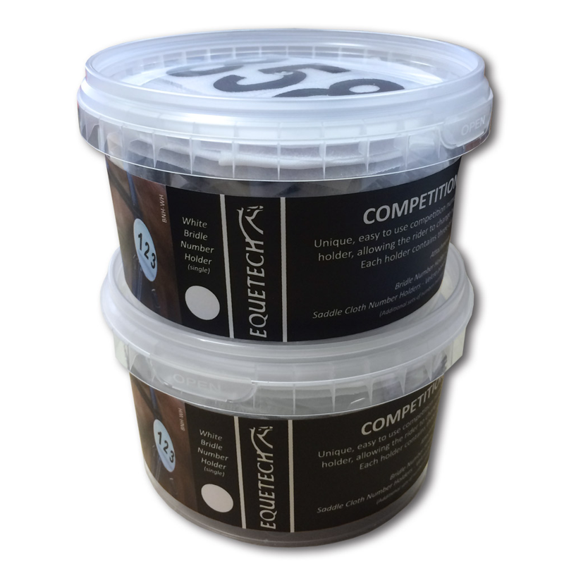 Equetech Bridle Number Holder Pair in White-1