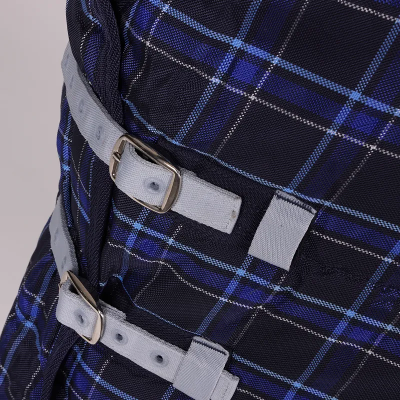 Bridleway 250g Fernie Stable Combo Rug in Navy Check-5