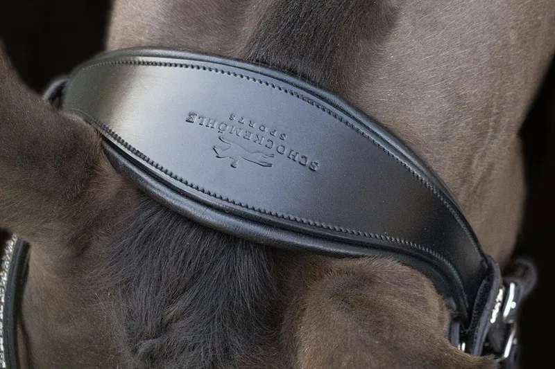 Schockemohle Brindisi Double Bridle in Black and White-2