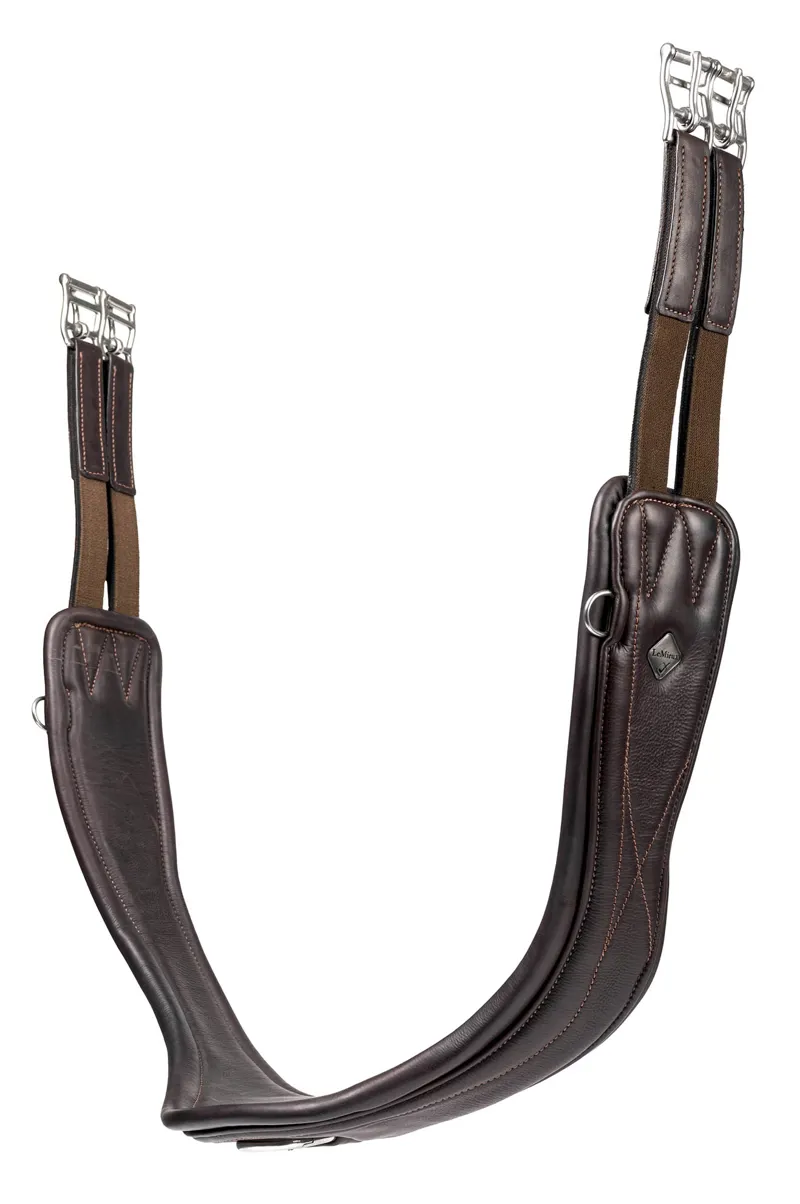 LeMieux Gel Tek Anatomic Curve Jumping Girth in Brown-2