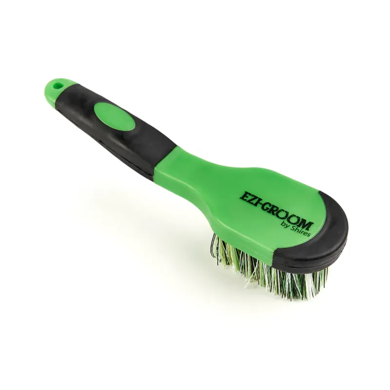 Shires EZI-GROOM Grip Bucket Brush in Lime Green