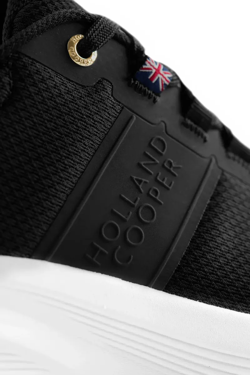 Holland Cooper Burghley Waterproof Trainers in Black-7