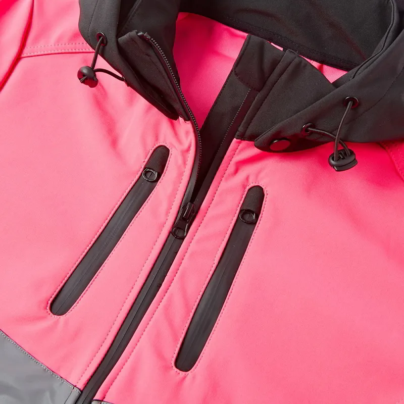 Cameo Equine Water Repellent Hi Viz Jacket Adults in Pink-3