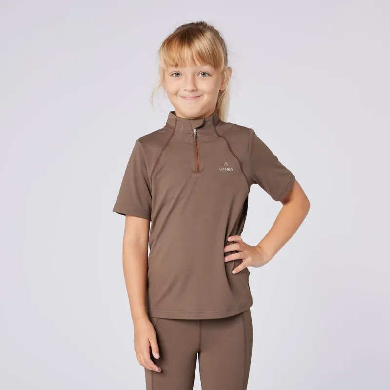 Cameo Short Sleeve Base Layer Juniors in Mocha