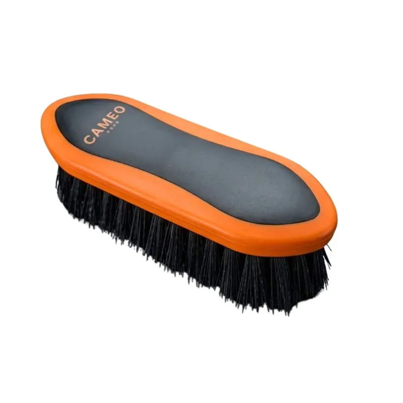 Cameo Equine Dandy Brush in Black and Orange