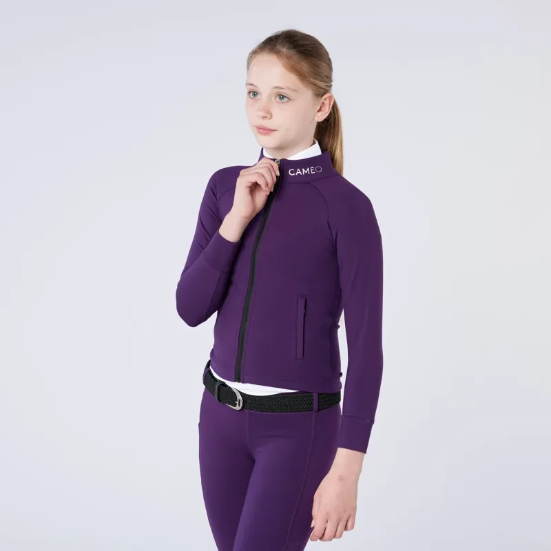 Cameo Ecodry Riding Jacket Juniors in Purple-1
