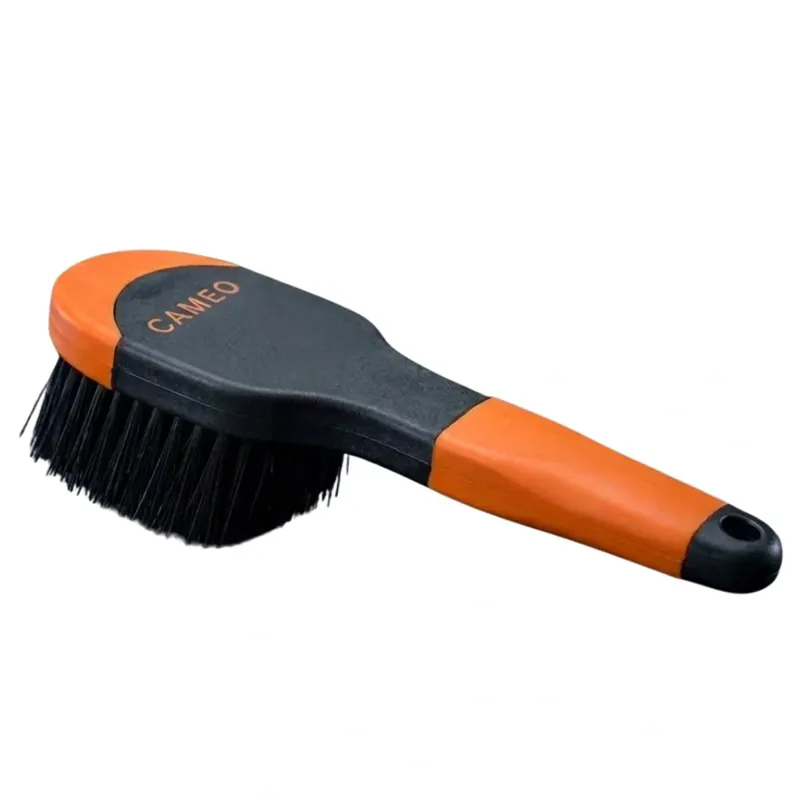 Cameo Equine Bucket Brush in Black and Orange