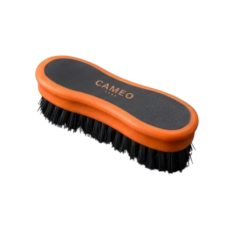 Cameo Equine Face Brush in Black and Orange