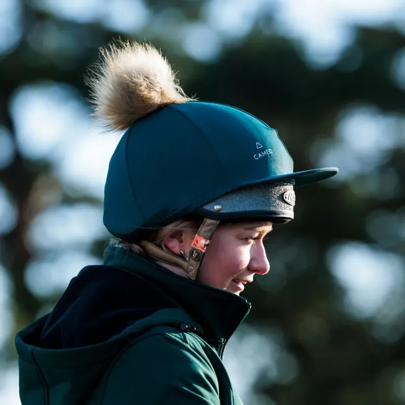 Cameo Equine Core Hat Silk in Evergreen-1