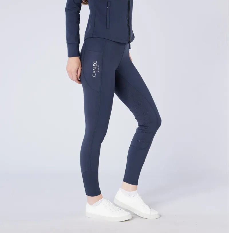 Cameo ThermoDry Riding Tights Ladies in Navy-6