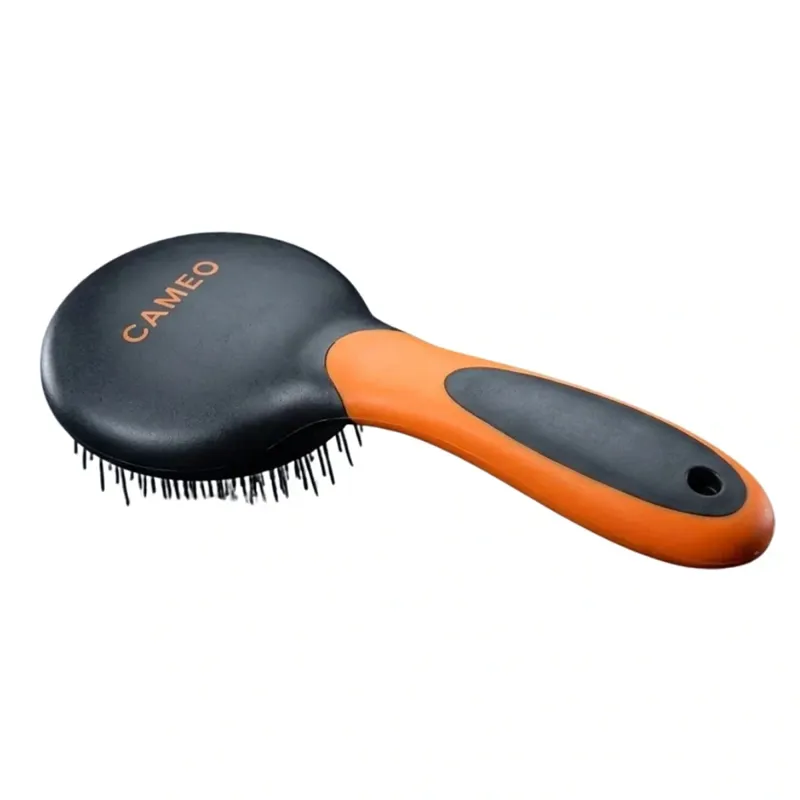 Cameo Equine Mane Tail Brush in Black and Orange