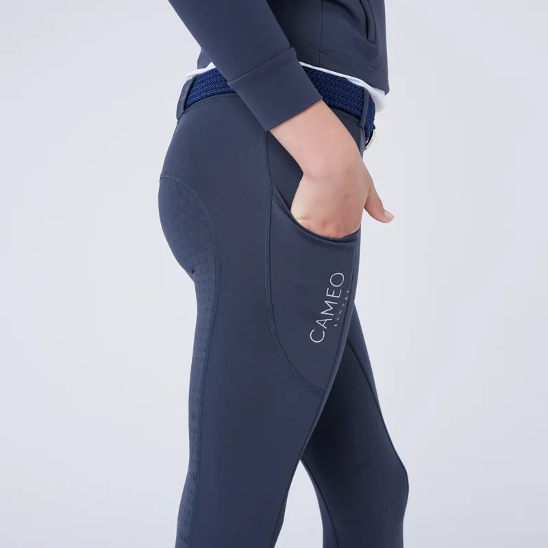 Cameo ThermoDry Riding Tights Juniors in Navy-1