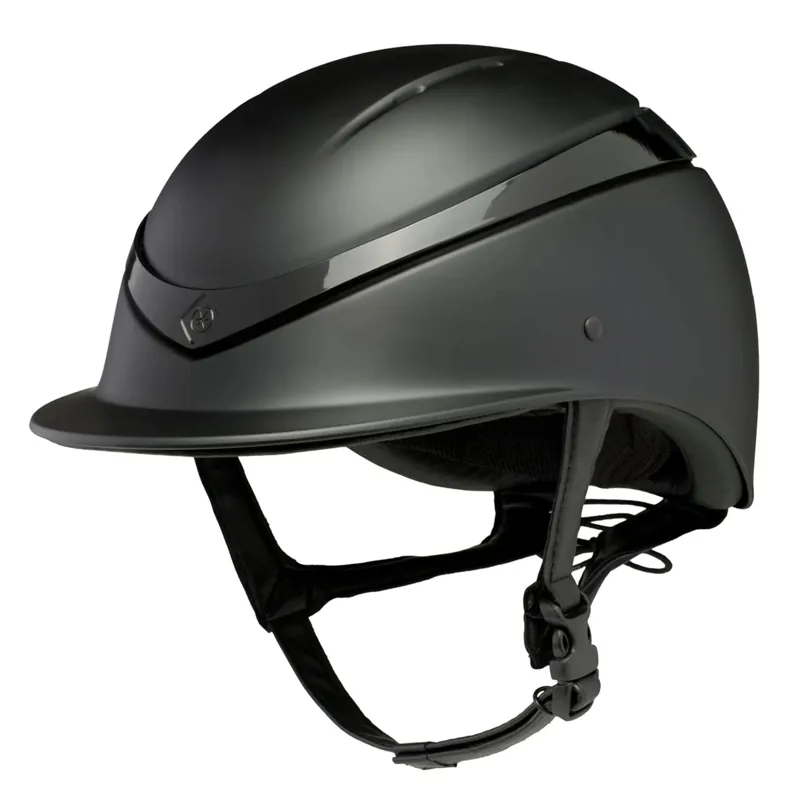Charles Owen Luna Riding Hat in Black Matt with Black Gloss